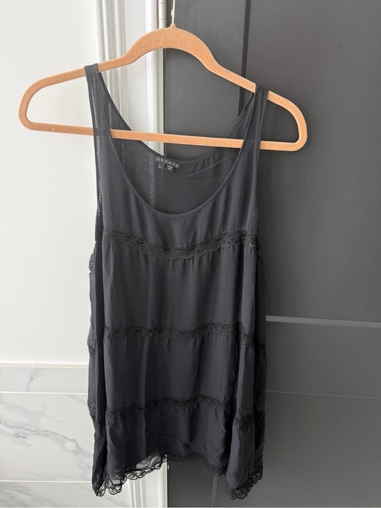 Theory Tops - Theory Black Lace-Trim Sleeveless Camisole